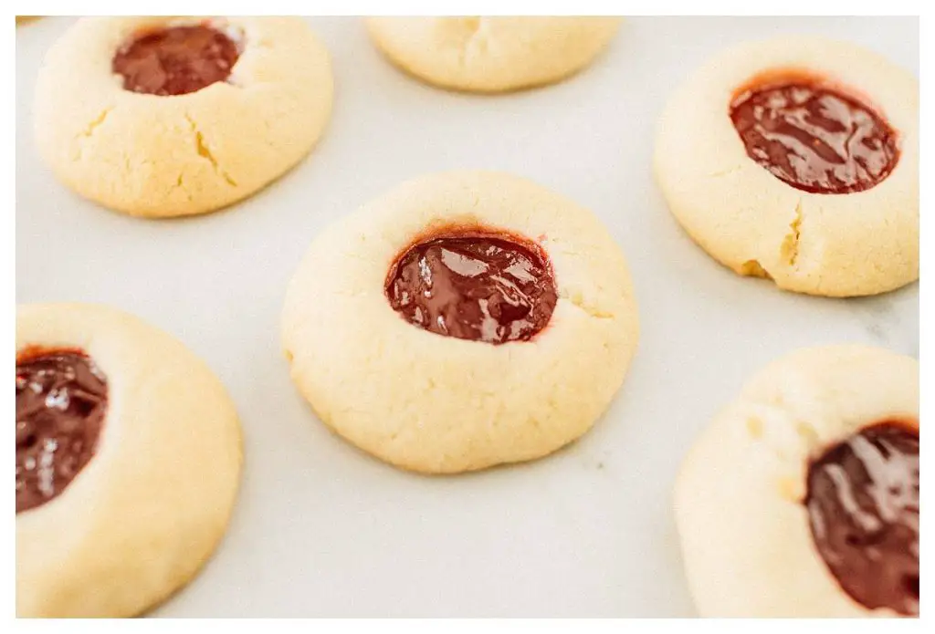 Raspberry Jam Thumbprint Cookies