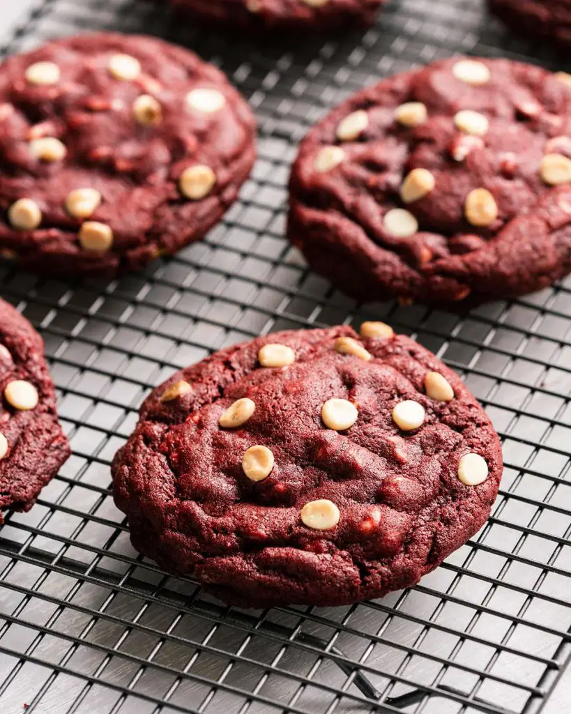 Red Velvet Cookies with White Chocolate Chips