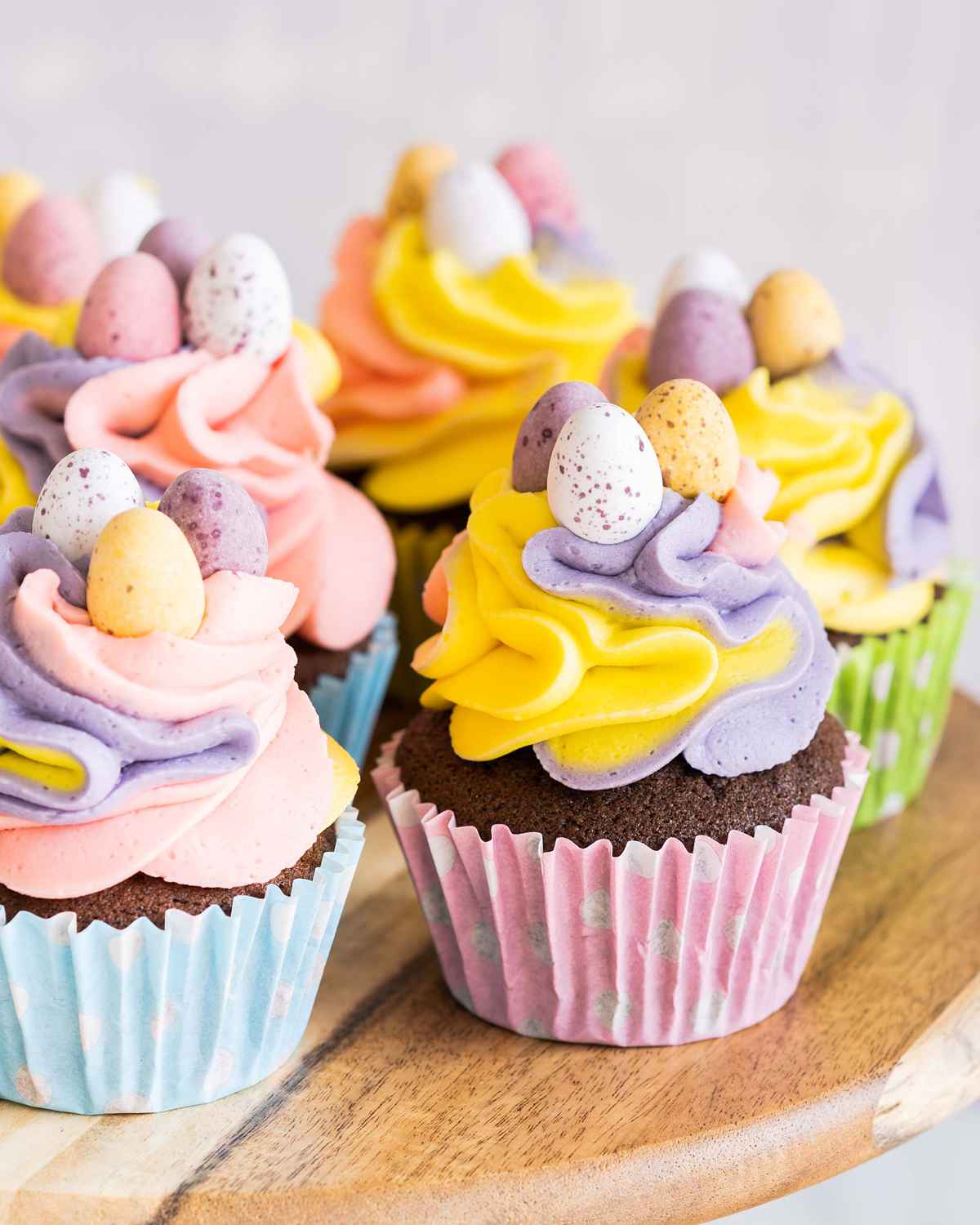 With perfect springtime colours, these mini egg cupcakes are too good to resist!