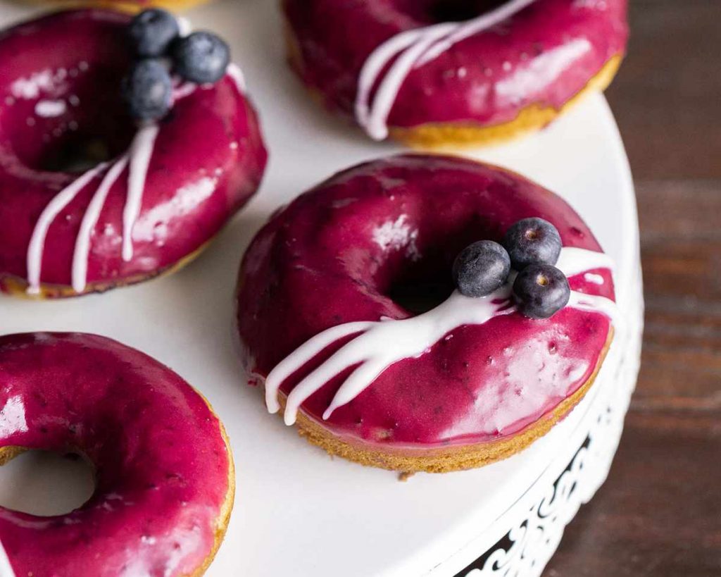 Blueberry donut close up!