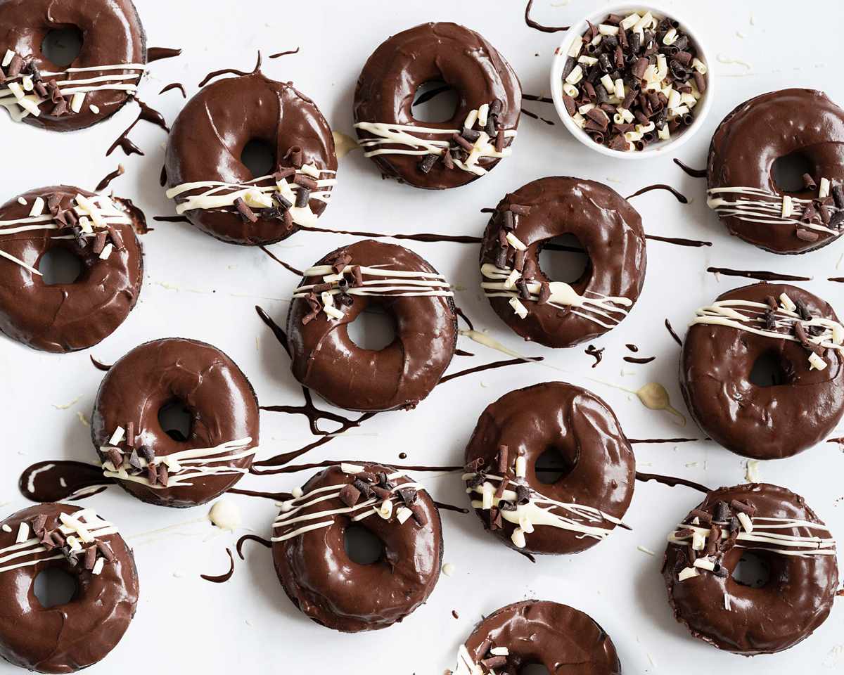 Chocolate Fudge Doughnuts Recipe Movers And Bakers   Chocolate Fudge Doughnuts 0176 