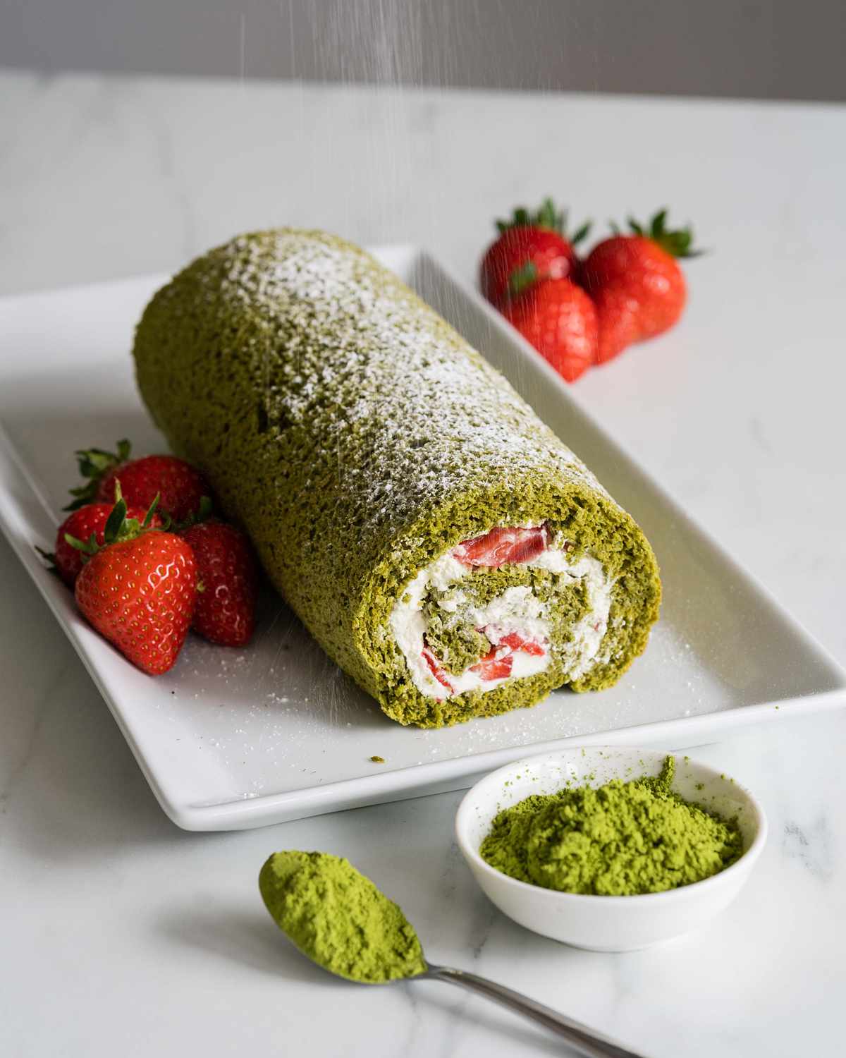 Matcha Roll Cake | Movers and Bakers | Home Baking by Andrea