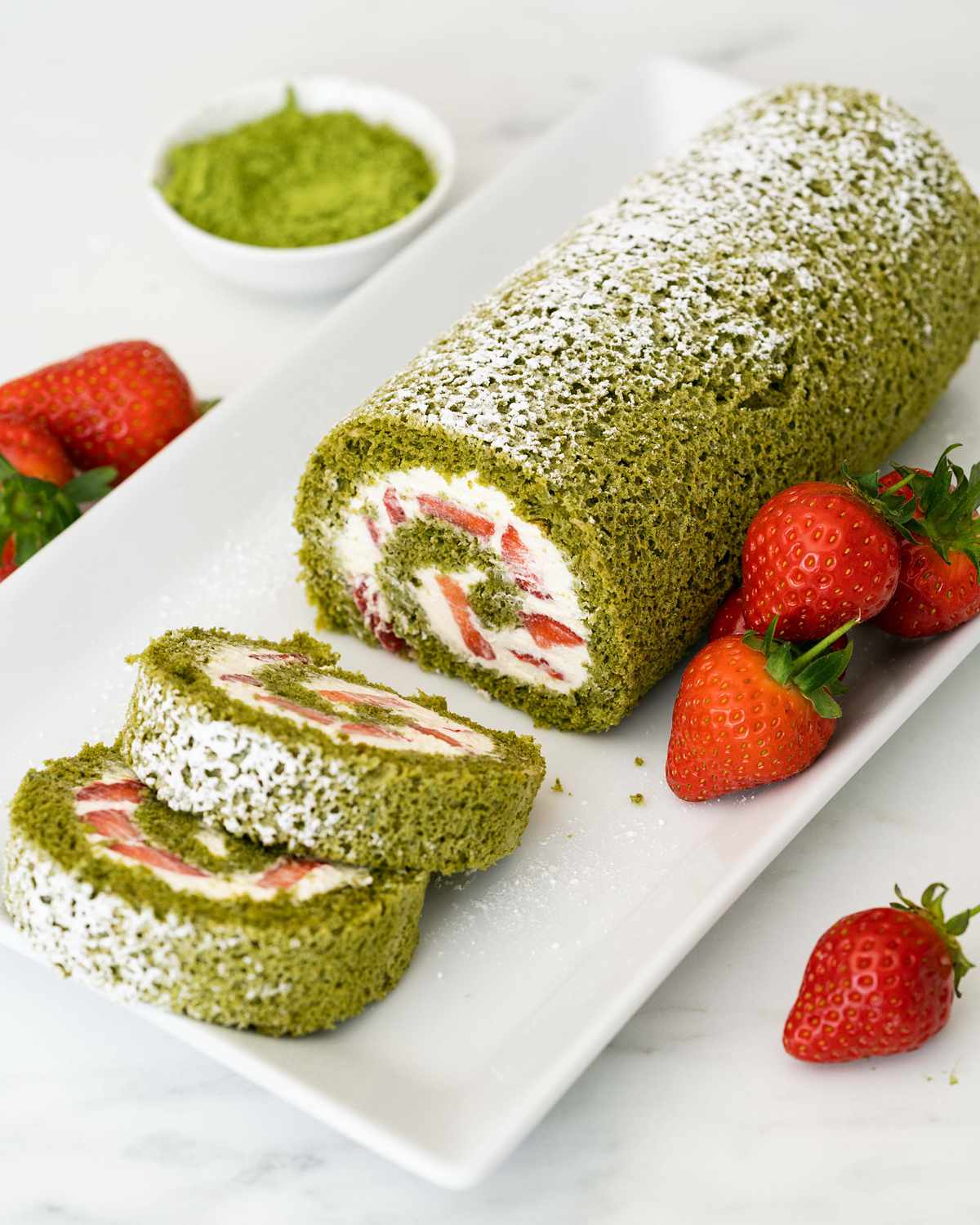 Matcha Roll Cake | Movers and Bakers | Home Baking by Andrea