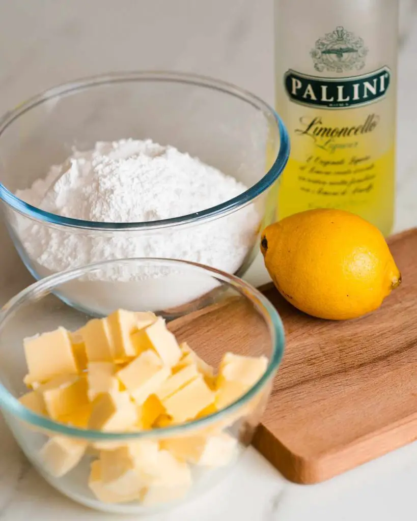 Limoncello buttercream ingredients