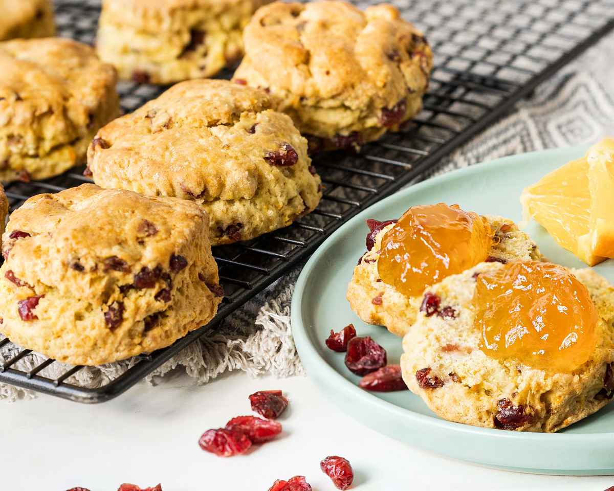 orange and cranberry scones