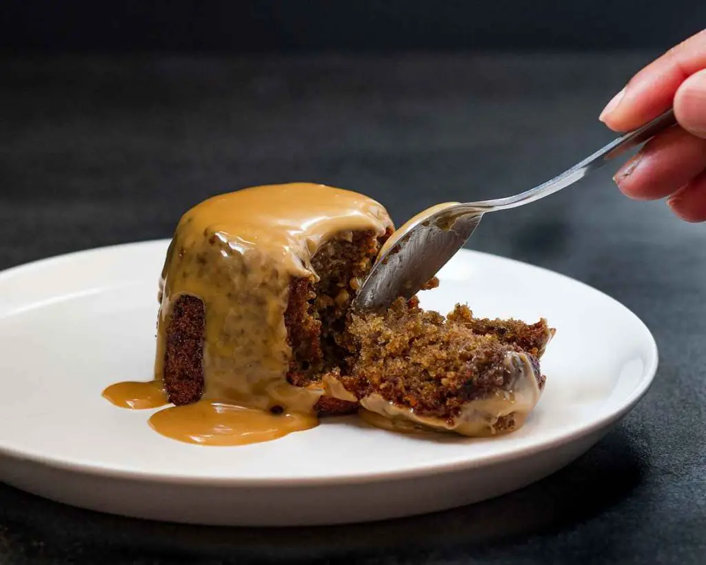 Easy sticky toffee pudding. Rich date sponge and lashings of toffee sauce make this a winter warmer everyone loves! Recipe by movers and bakers