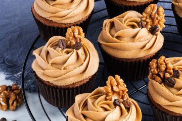 My coffee and walnut cupcakes are light and tender and so heavenly!