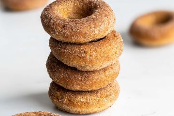 eggless cinnamon sugar donuts