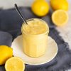 Lemon curd. A deliciously zingy, cream and rich curd, brilliant to use in bakes and to top pancakes, waffles and ice cream. Recipe by movers and bakers