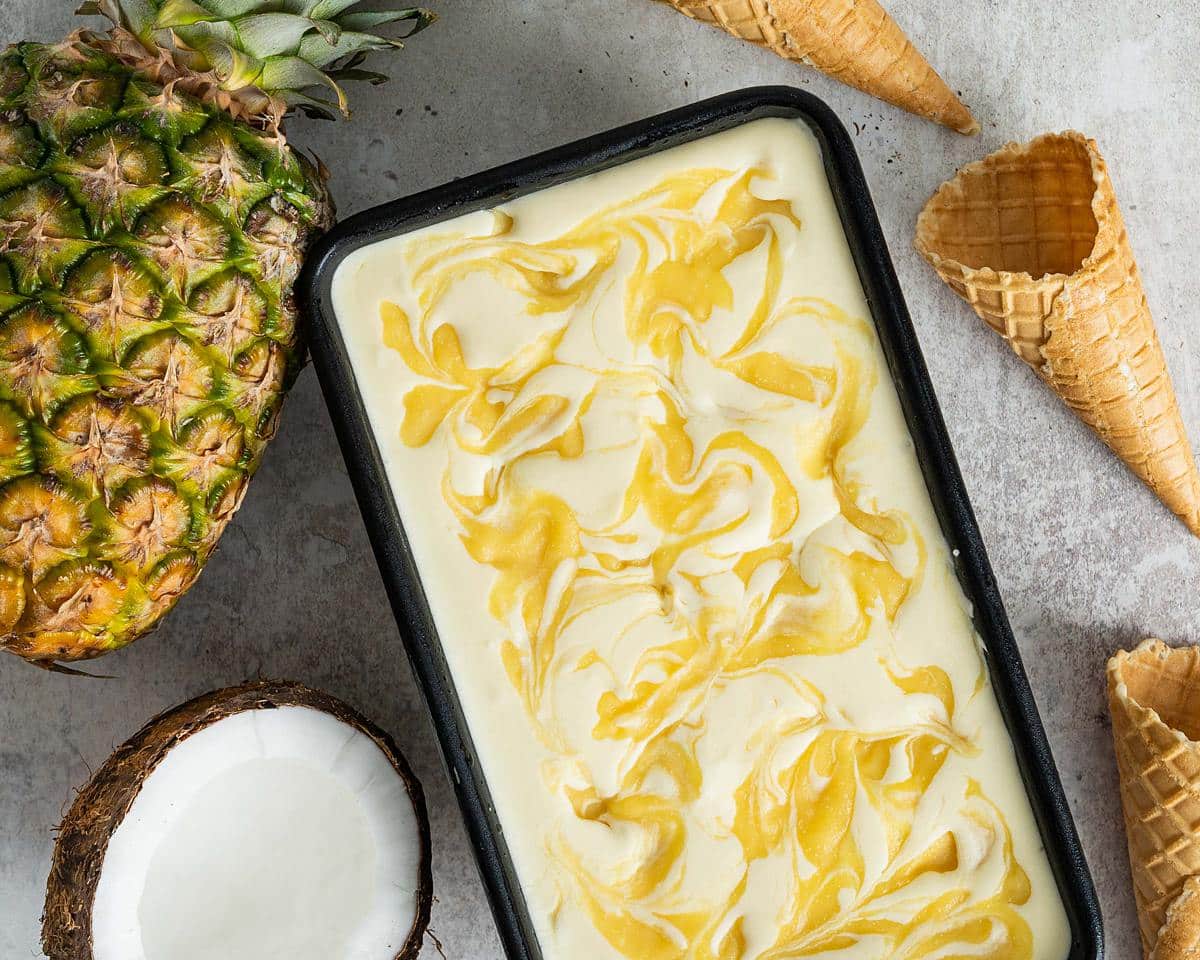 Pineapple Coconut Ice Cream