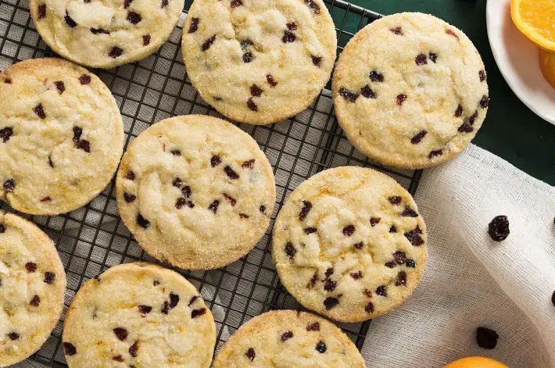 Cranberry Orange Shortbread Cookies