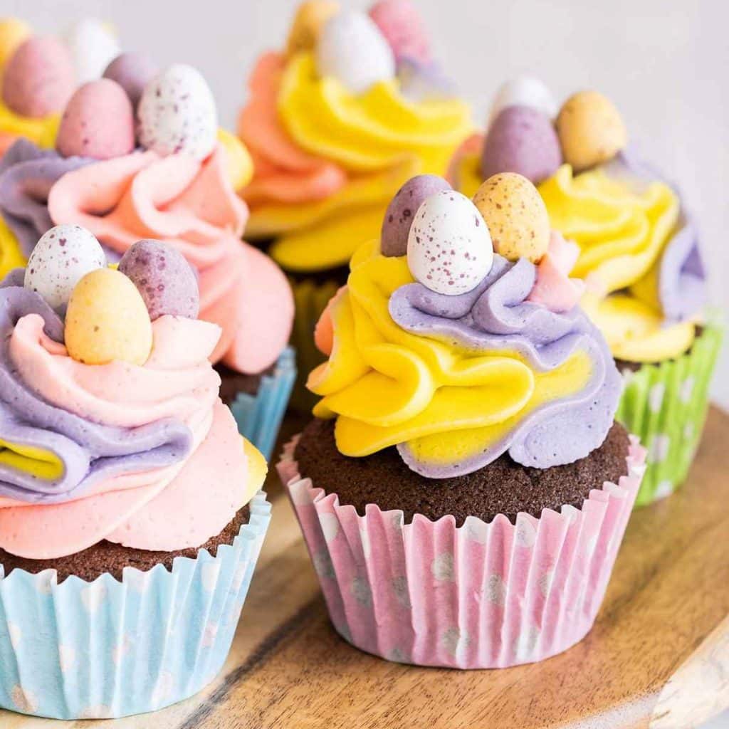 With perfect springtime colours, these mini egg cupcakes are too good to resist!