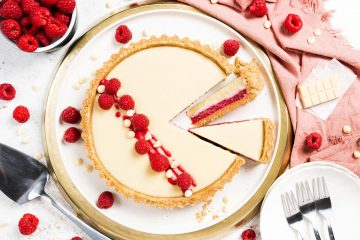 White chocolate and raspberry tart. A wonderful layered tart that is deceptively simple to make, and perfect for entertaining or special occasions! Recipe by movers and bakers
