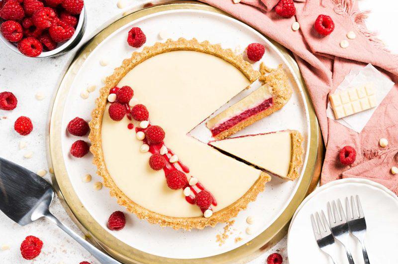 White Chocolate and Raspberry Tart