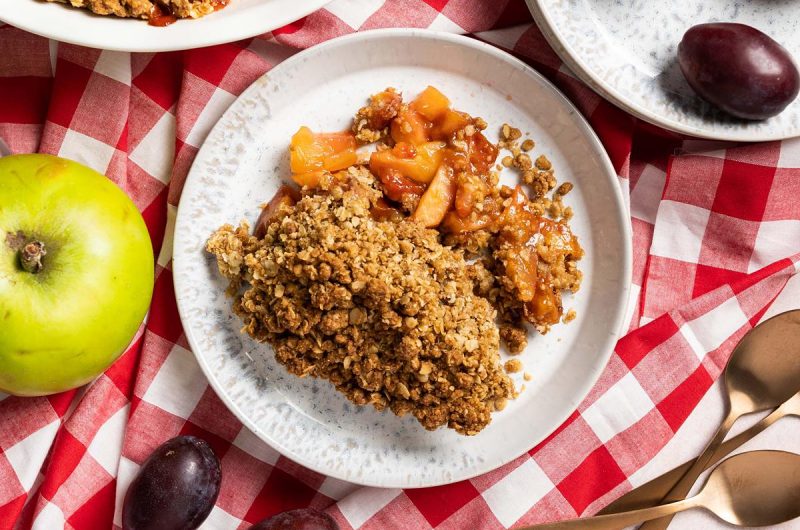 Plum and Apple Crumble