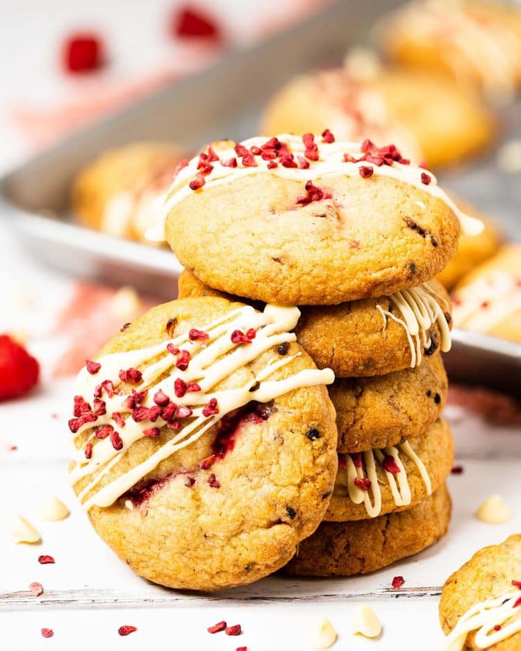 Raspberry and White Chocolate Cookies | Movers and Bakers