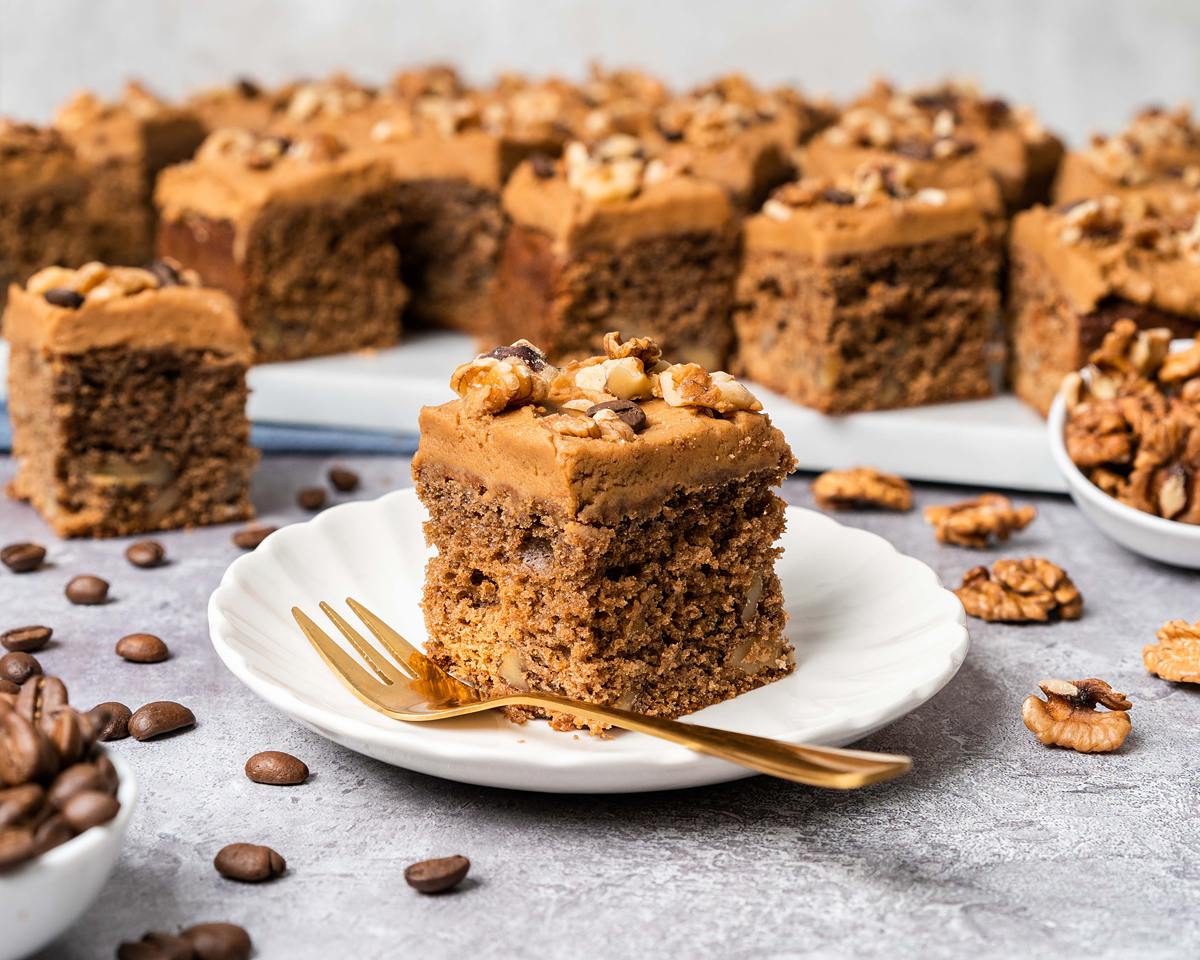 Coffee And Walnut Traybake Movers And Bakers