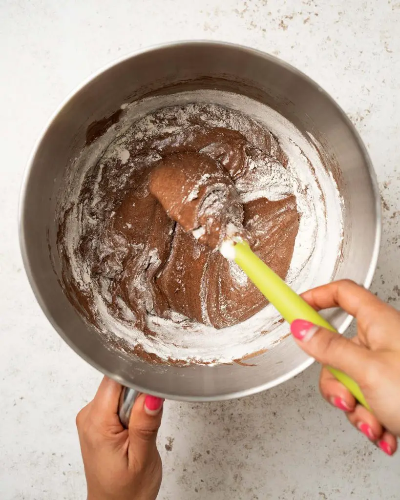 Before folding in the flour...