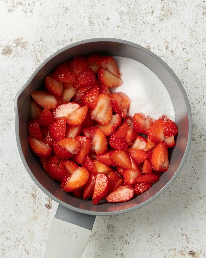 Making the delicious sauce to top the dessert. Recipe by movers and bakers