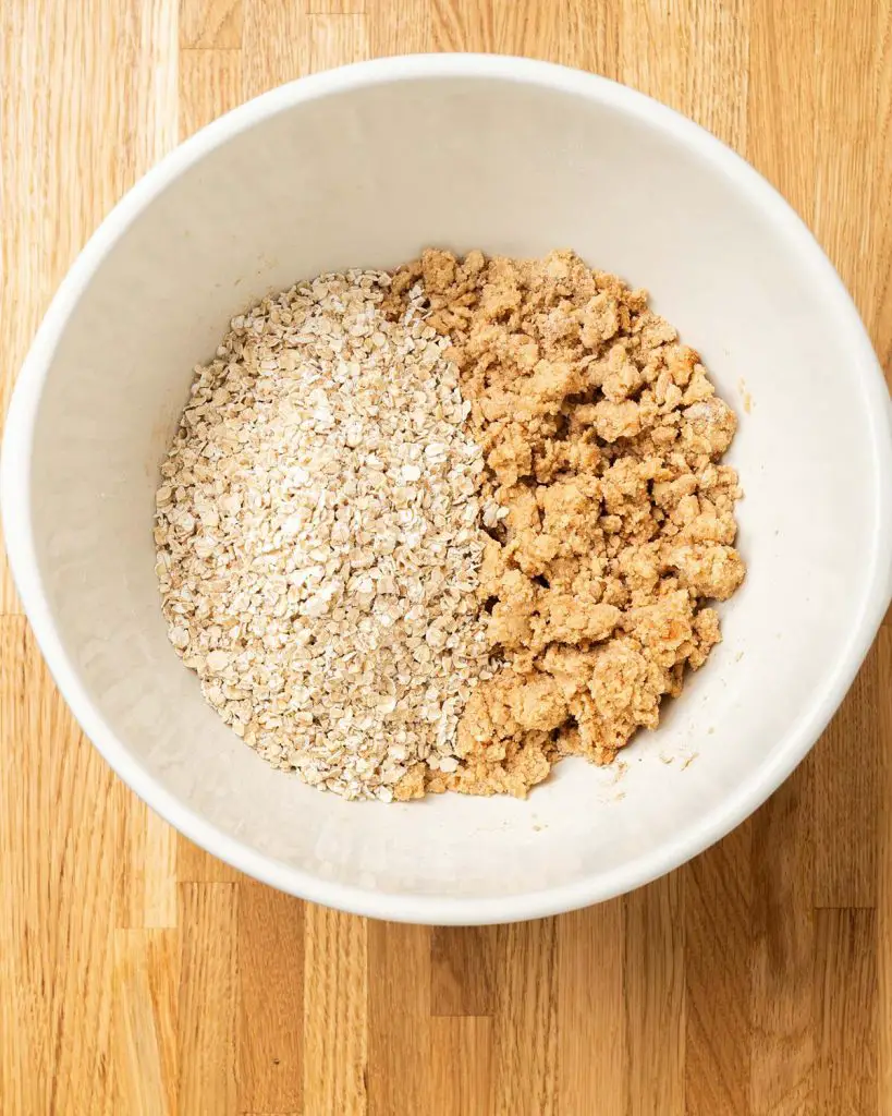 And then folding in the oats. Recipe by movers and bakers