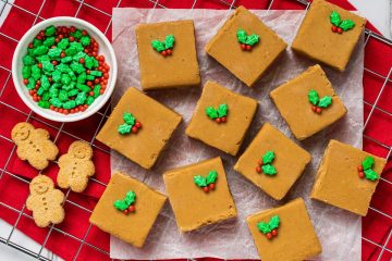 My gingerbread fudge is a festive delight! It is melt-in-your-mouth smooth and creamy, and packed with plenty of delicious spices perfectly reminiscent of the holiday favourite! Recipe by movers and bakers