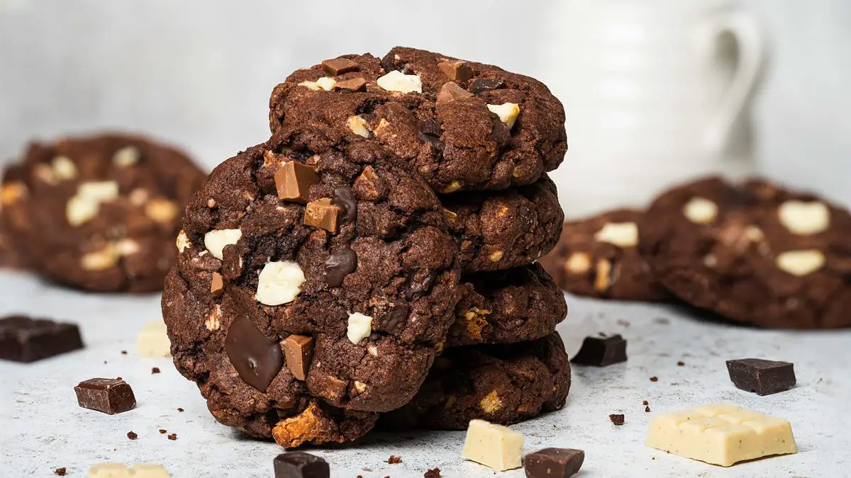 The ULTIMATE Triple Chocolate Cookies