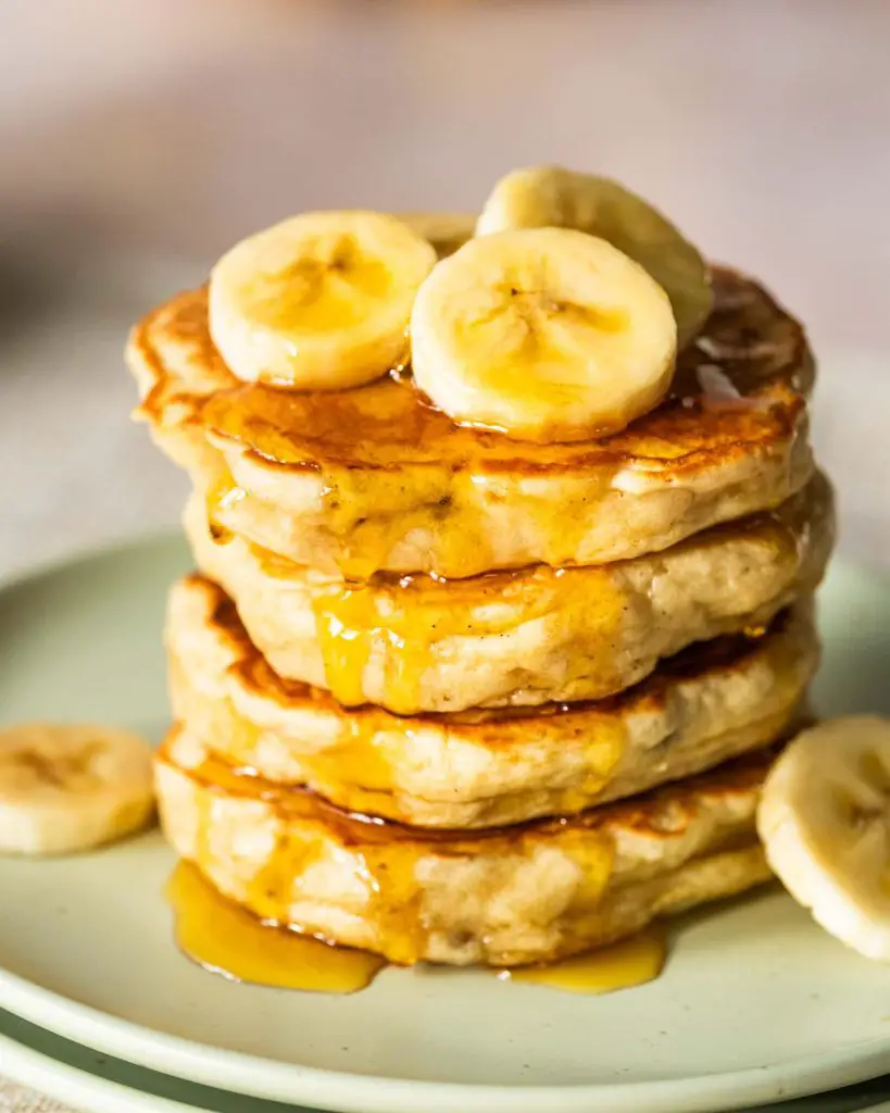 My fluffy banana pancakes are thick but light and airy and so easy to make! Perfect for a lazy weekend brunch or a quick after school snack! Recipe by movers and bakers