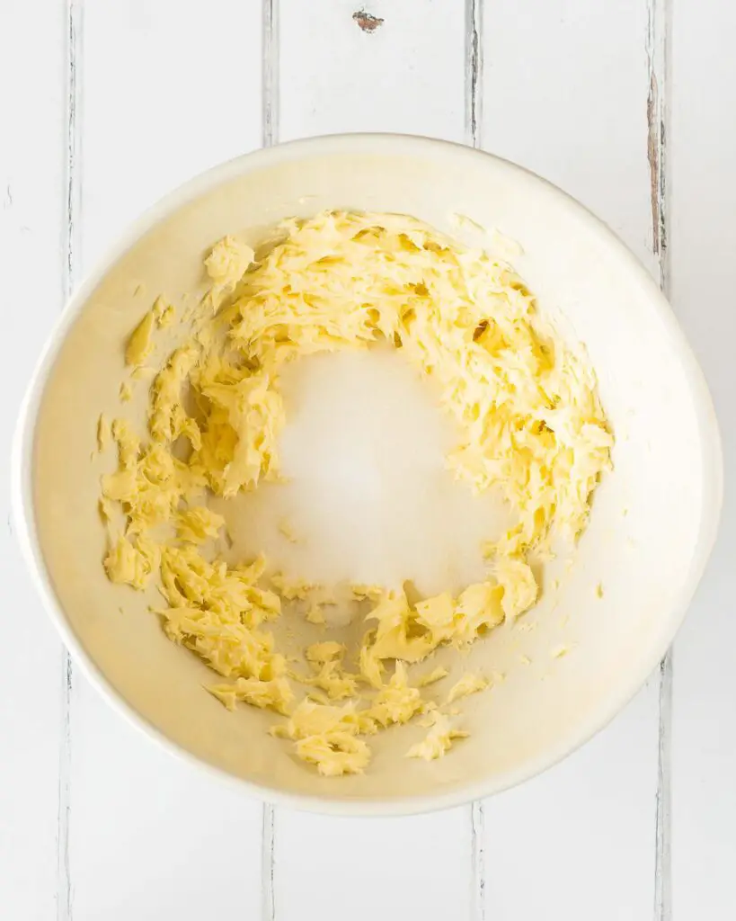 Combine the softened butter and sugar together...
