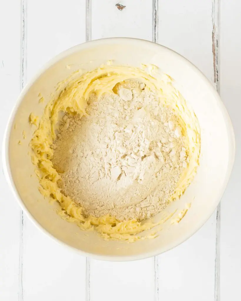 Before sifting in the flour and salt...