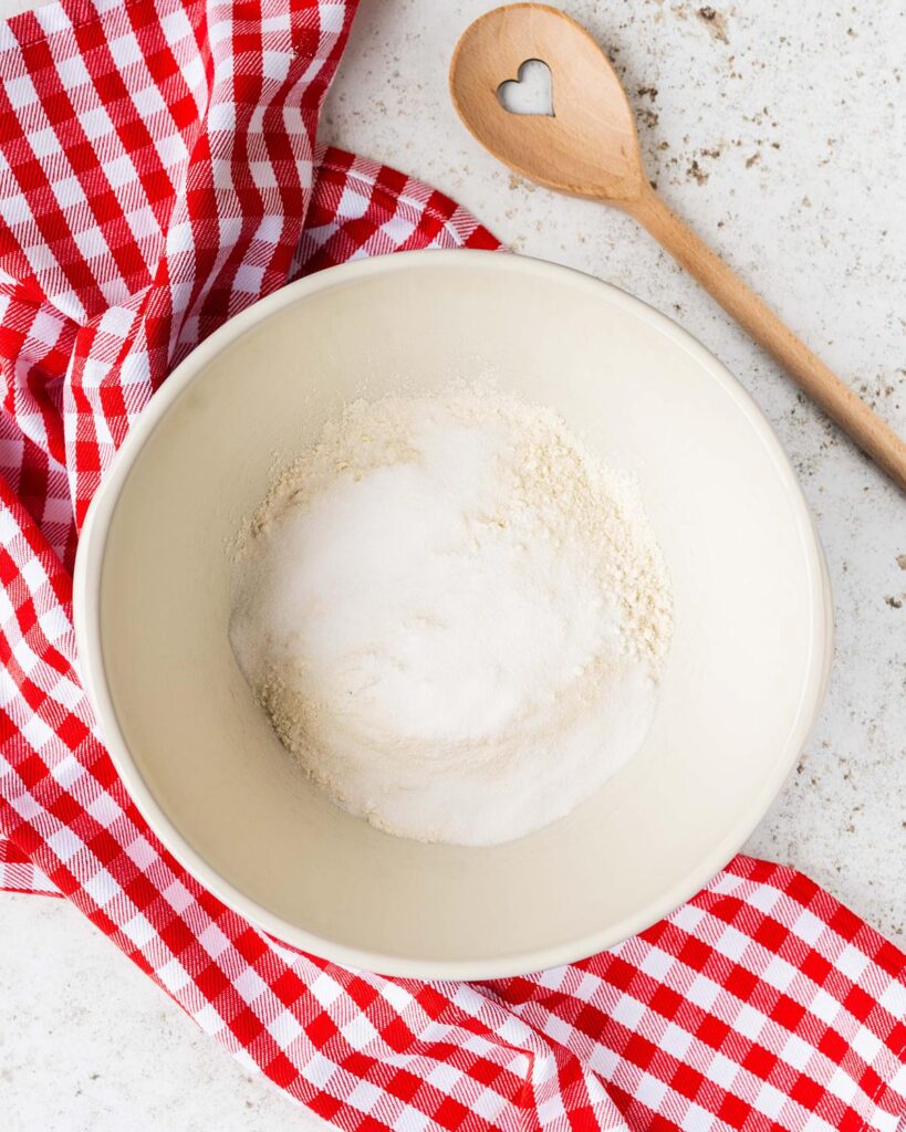Sift and mix together all the dry ingredients...