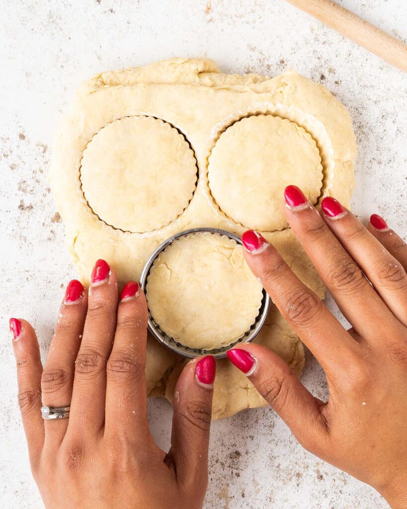 Then stamp out the scone shapes. Recipe by movers and bakers