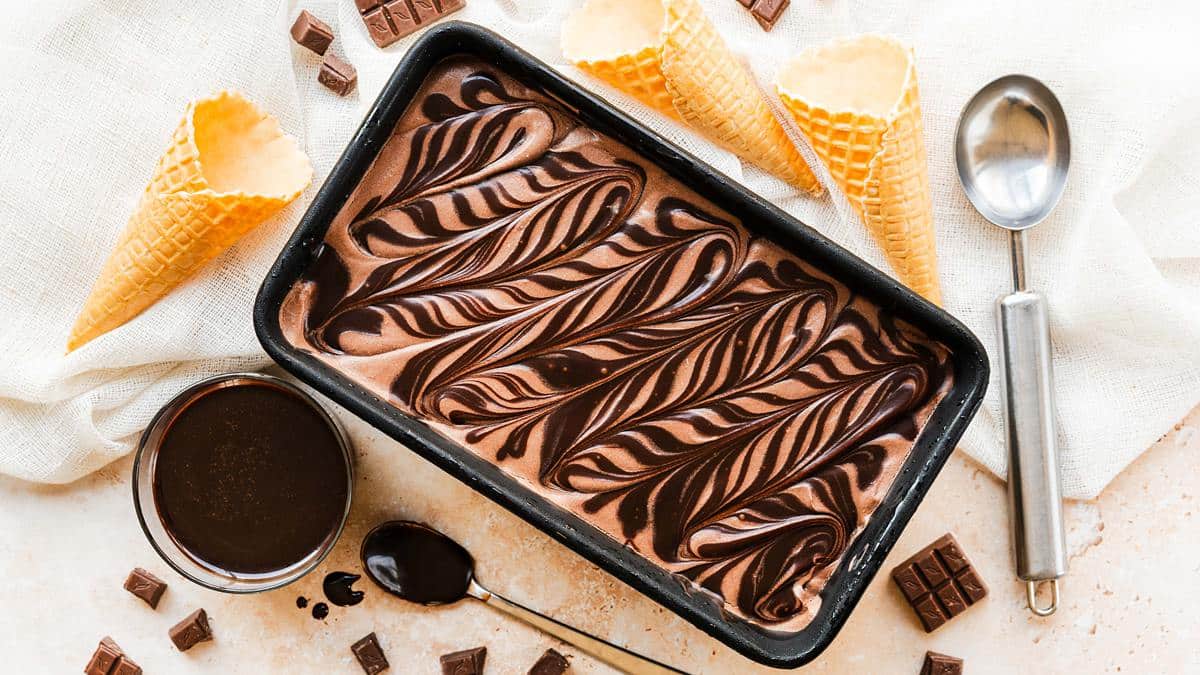 Chocolate Fudge Ice Cream (No Churn)