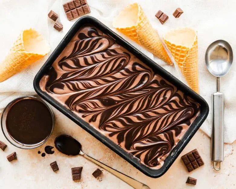 My no churn chocolate fudge ice cream is so simple to make, with just four ingredients, and is a a wonderful dessert for any chocolate lover this summer! Rich, creamy, decadent and utterly indulgent, this is an ice cream EVERYONE will love! Recipe by movers and bakers
