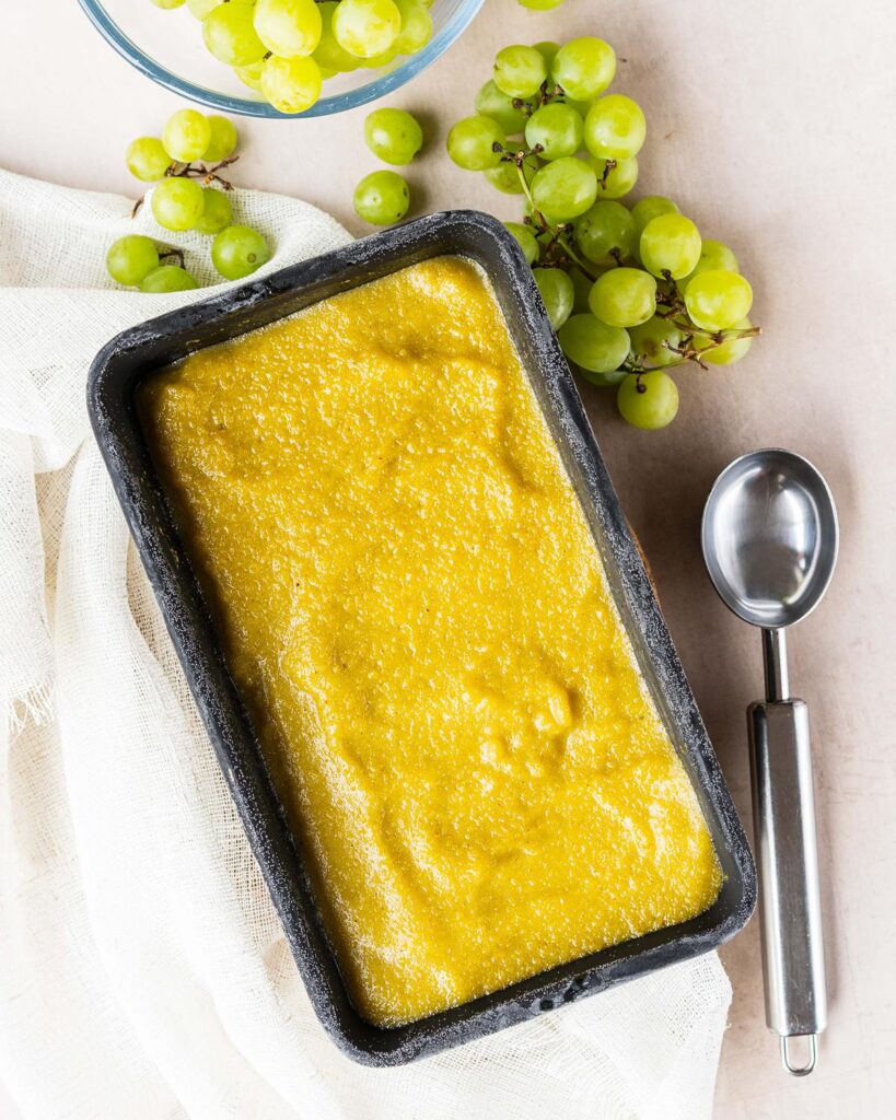 Transfer the sorbet to a freezer safe container and freeze until solid again, if required. Scoop, serve and enjoy! Recipe by movers and bakers