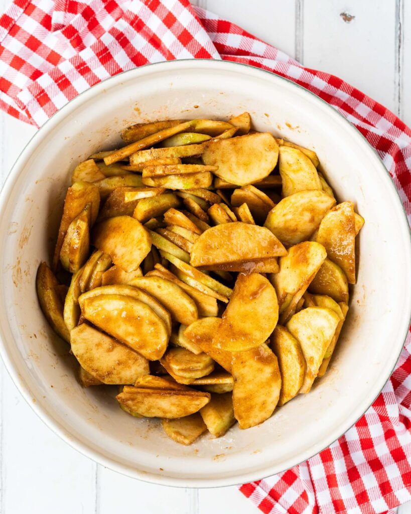 And tossing to cover the apples completely before leaving to macerate. Recipe by movers and bakers