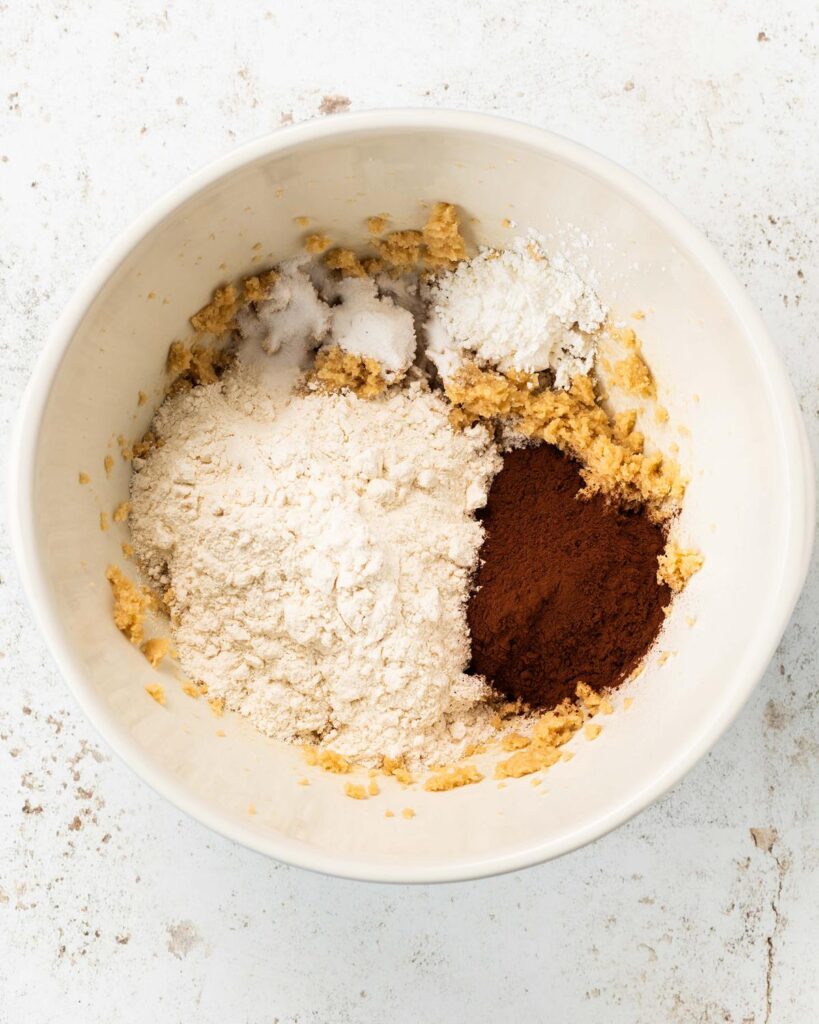 Add in the dry ingredients...