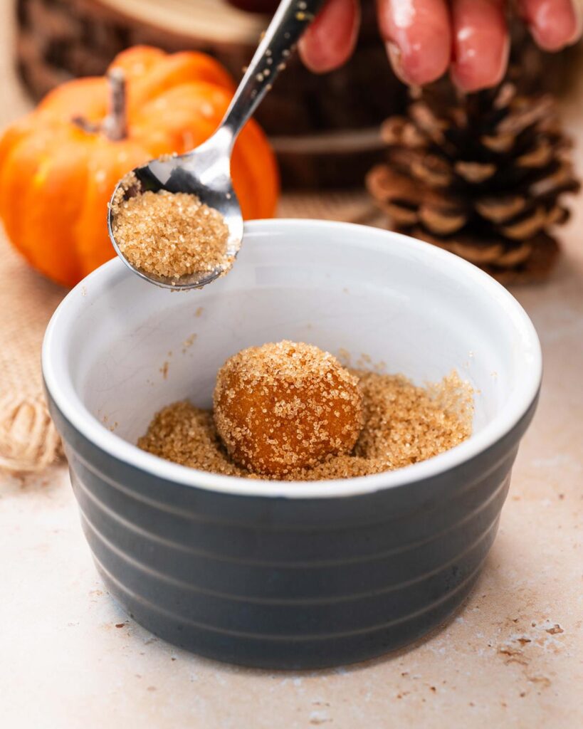 Toss the balls in some demerara sugar...