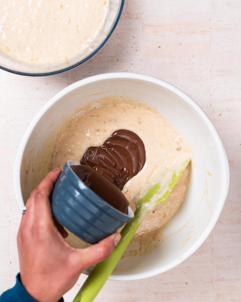 Before adding in the Nutella to one...