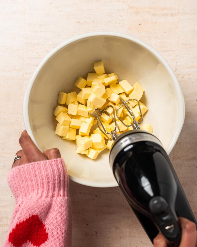 Beat the butter to soften...