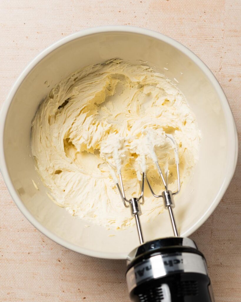 Before whipping up to make the filling. Recipe by movers and bakers