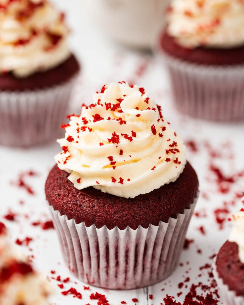 Before finishing with some sprinkles or red velvet cake crumbs. Recipe by movers and bakers