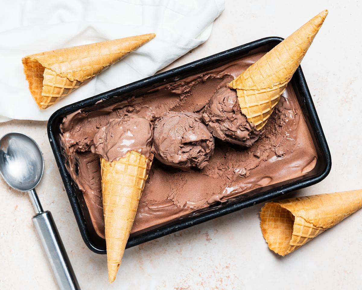 3 Ingredient No Churn Chocolate Ice Cream