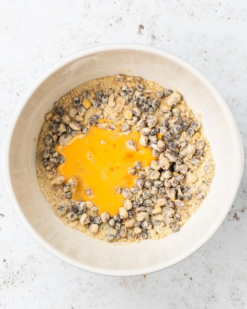Before adding in the egg...