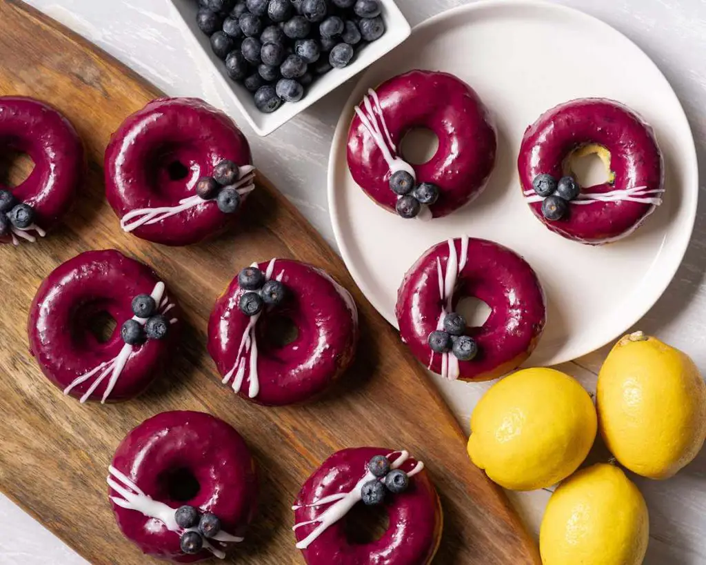 These lemon blueberry baked donuts would make a stunning addition to a tea time spread!