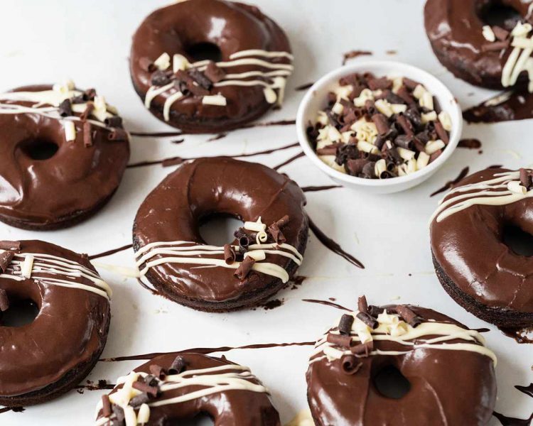 chocolate fudge doughnuts