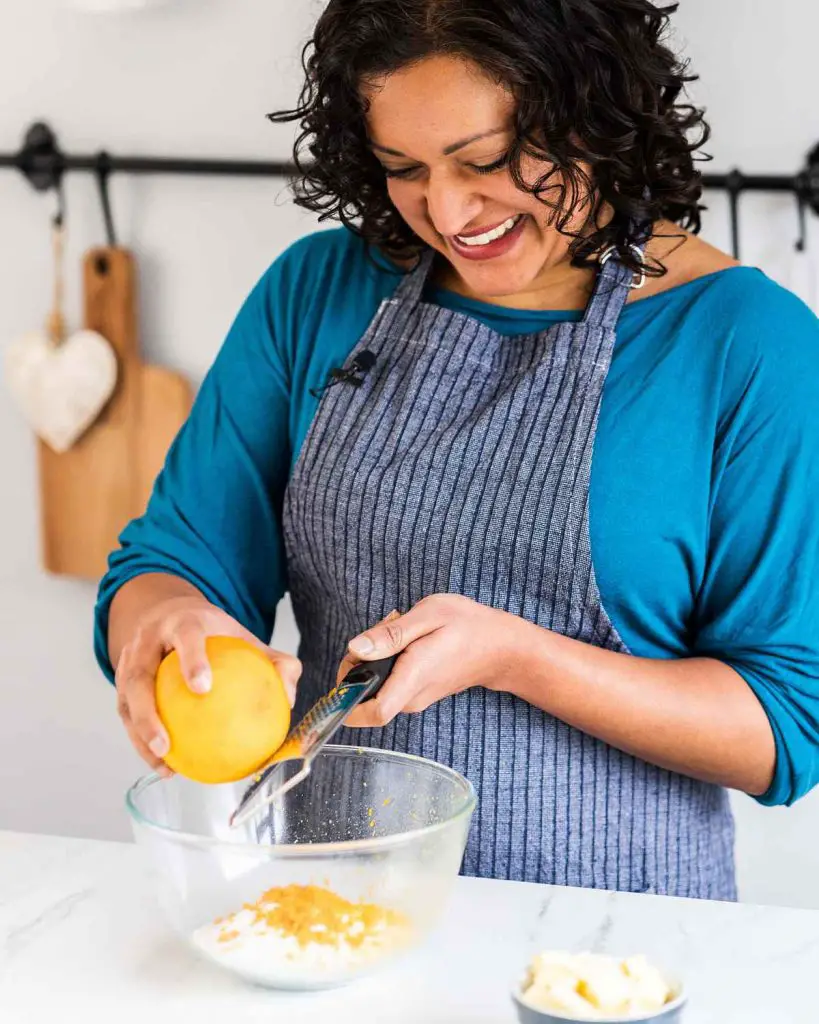 Zesting your orange directly into your mixing bowl will give you all the orange flavours in your cake. Recipe for orange chocolate cake by movers & bakers