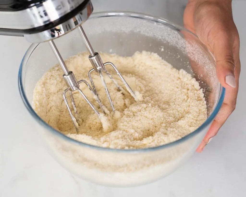 Beat the dry ingredients in until the mixture resembles damp sand. Recipe by movers and bakers