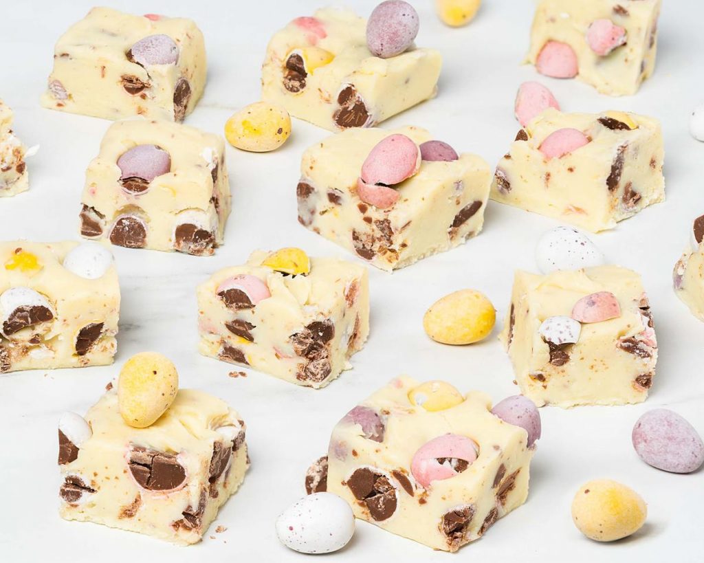 This is a quick and easy three ingredient fudge. A perfect Easter treat! Recipe by movers and bakers