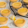 Lemon curd tarts. My lemon tarts with lemon curd are perfect little mouthfuls of delight! Buttery pastry shells filled with a soft and smooth lemon curd make these lemon tartlets one not to miss! Recipe by movers and bakers