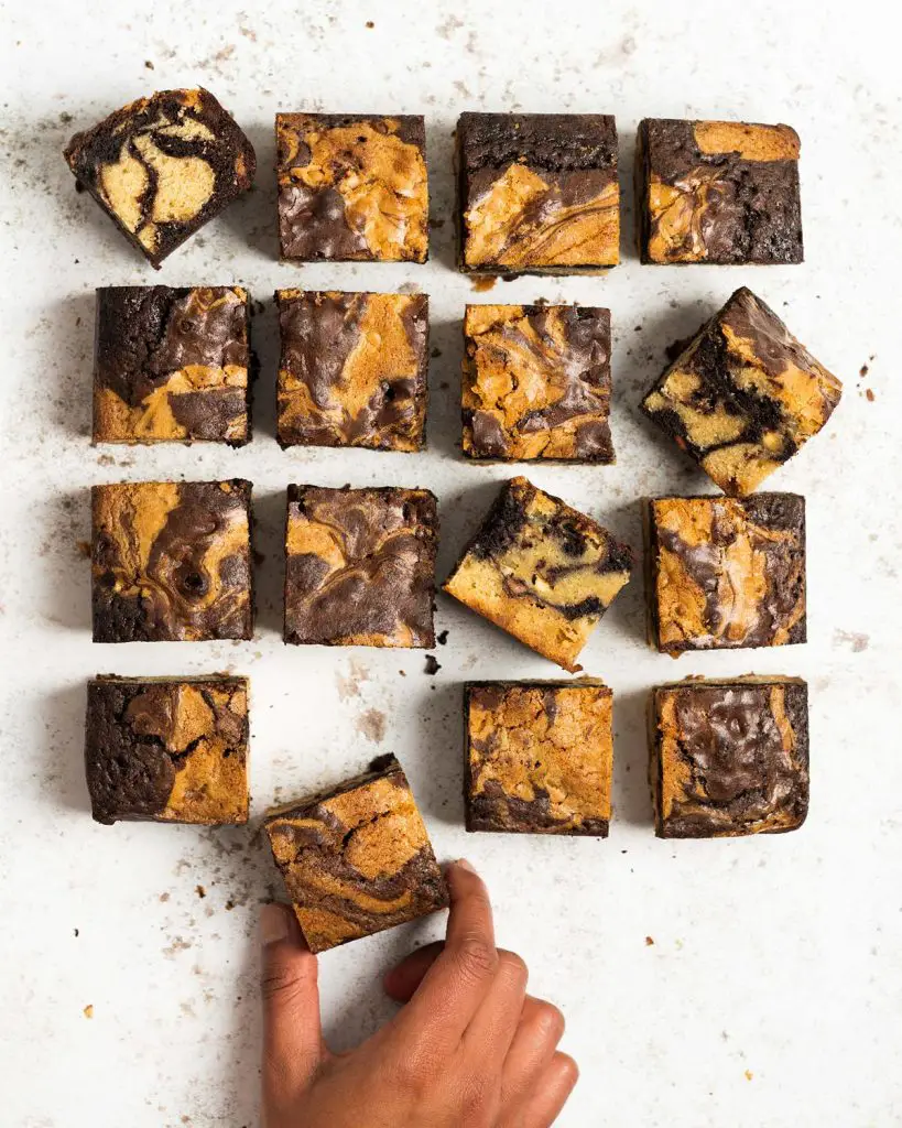 Brownie blondies recipe. My brownie blondies recipe swirls together both these delights into a heavenly delicious bake no one can resist! Pure, indulgent, blondie brownie bliss! Recipe by movers and bakers